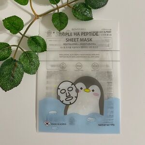 New $5ea OR 5/$18 New BONNYHILL Triple HA Peptide Sheet Face Mask